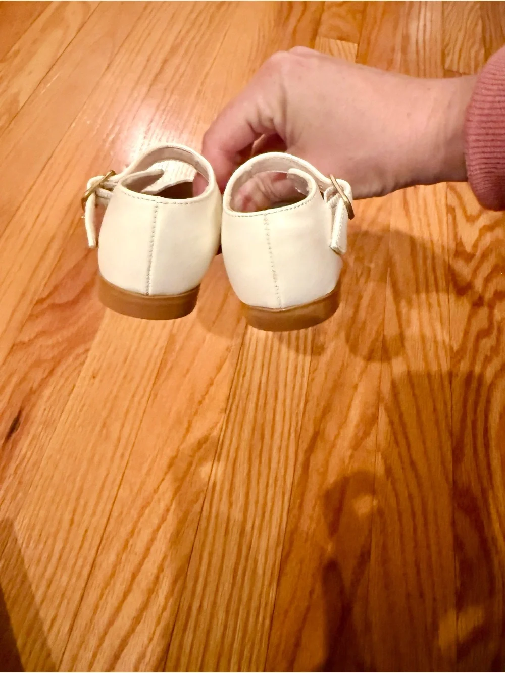 NIB Stride Rite Size 6 Off White Girls Mary Jane Dress Shoes w/Buckle 
